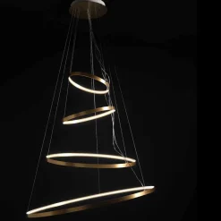 RINGS Ring LED Design Hängeleuchte Messing