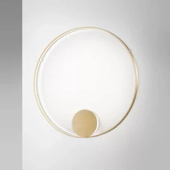 RINGS Ring LED Design Wandleuchte aus Messing