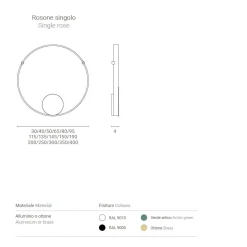 RINGS Ring LED Design Wandleuchte aus Messing