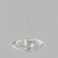 SPIRIT Italienische Pendelleuchte mit Riefenglas