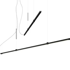 SYBILLA Lange schmale LED Linien-Pendelleuchte höhenverstellbar