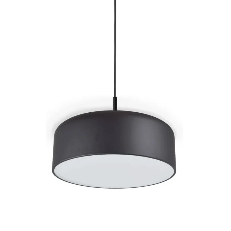 TARRO Flache Pendelleuchte mit lackiertem Metallschirm