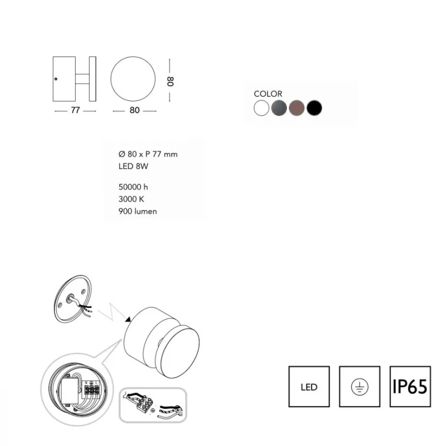 TOFFI Minimalistische Design-Außenleuchte
