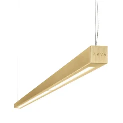 TRATTI Lange Hängeleuchte aus Messing Downlight