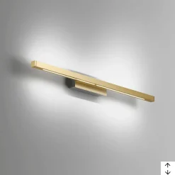 TRATTI Lange Wandleuchte aus Messing Up-and-Down Licht