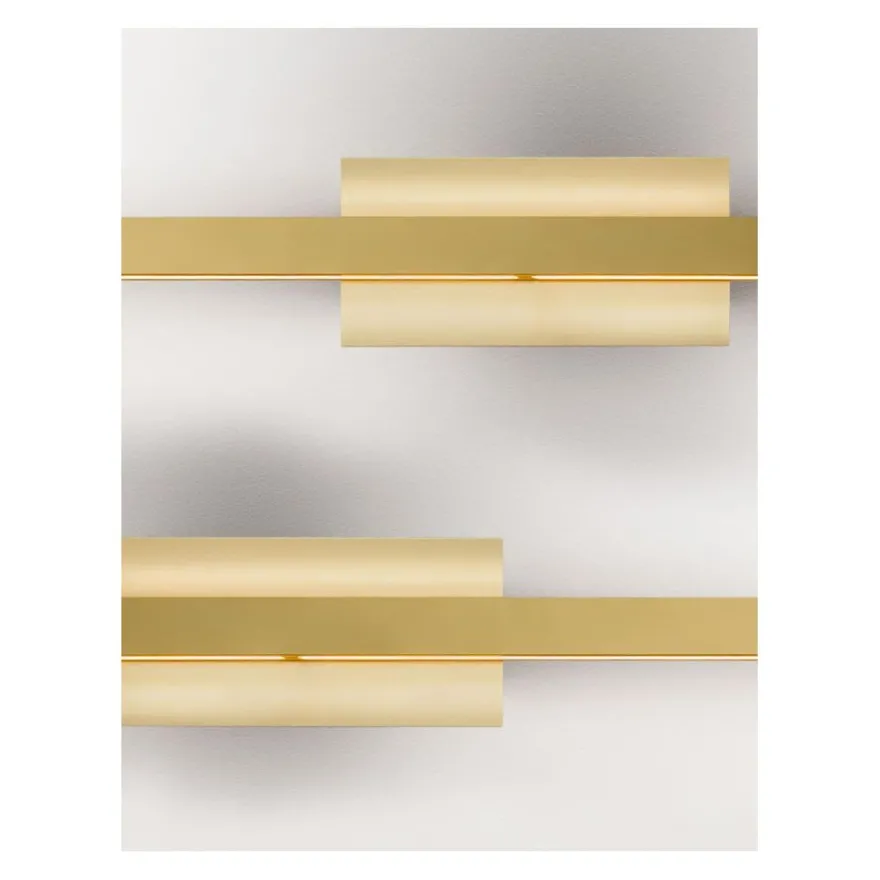 TRATTI Lange Wandleuchte aus Messing Up-and-Down Licht