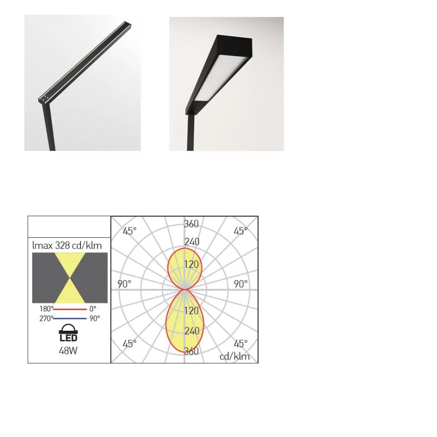 X-LOL Büro-Stehleuchte mit Up&Down Light